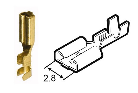 Faston 2.8 femmina 0.5-1.0 mmq non isolato lamellare