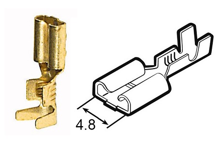 Faston 4.8 femmina 0.5-1.0 mmq non isolato lamellare