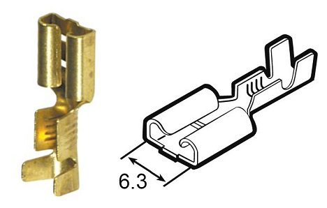 Faston 6.3 femmina 0.5-1.0 mmq non isolato lamellare