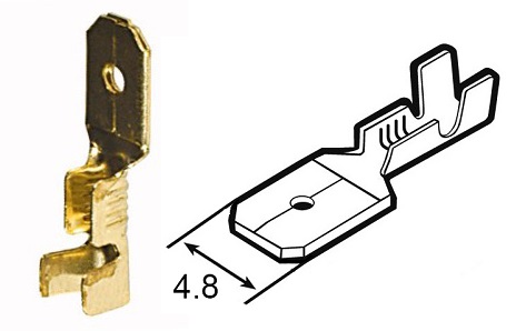 Faston 4.8 maschio 0.5-1.0 mmq non isolato lamellare
