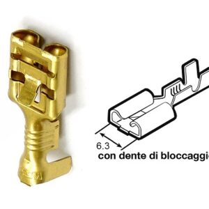 Faston 6.3 femmina 0.5-1.0 mmq non isolato lamellare con dentino