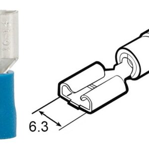 Faston 6.3 femmina 0.5-1.0 mmq pre-isolato lamellare blu