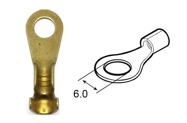 Occhiello d6.0 sez. 0.5-1.5 mmq non isolato