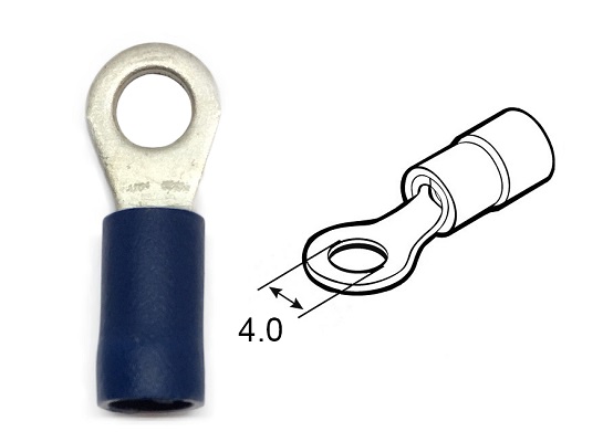 Occhiello d4.0 sez. 1.0-2.0 mmq pre-isolato blu