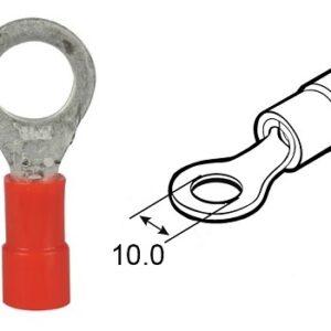 Occhiello d10.0 sez 0.25-1.0 mmq pre-isolato rosso