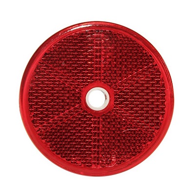 Catadiottro d60 mm - d6 mm rosso