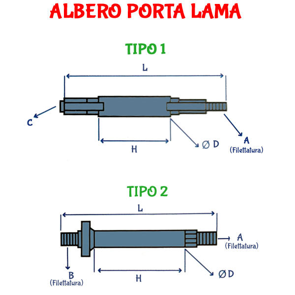 Albero portalama l132 d19.05 w15.8 (5/8) dx-m11fdx mtd